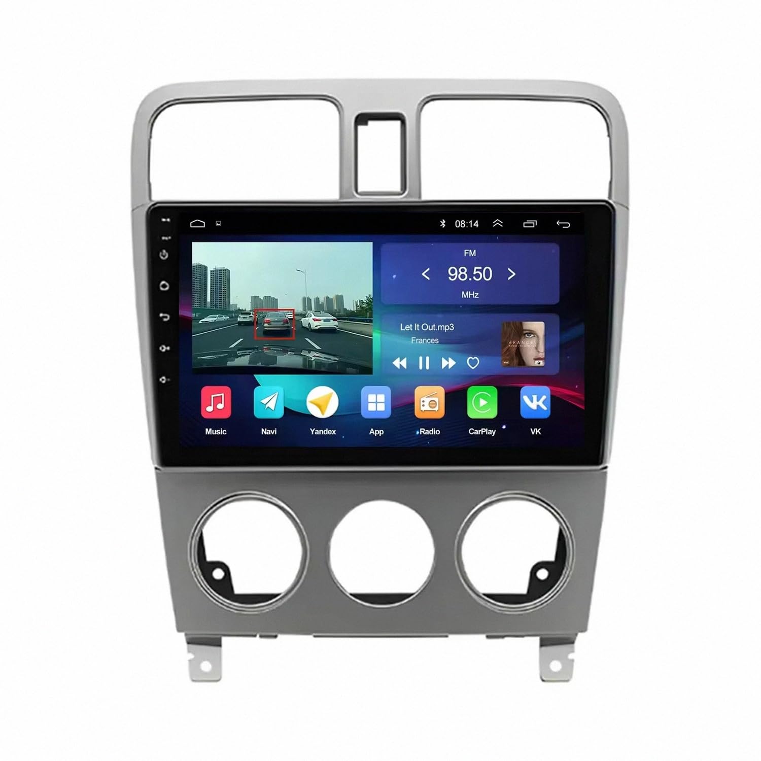 Radio coche con Bluetooth y comandos al volante para Subaru Forester 2002-2008 8