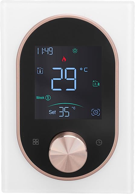 Smart Color Thermostat, with LCD Programmable Knob Control Touchscreen and App, for Home Hotel Office Ac 95v to 240v Smart Thermostat (Normal Model)