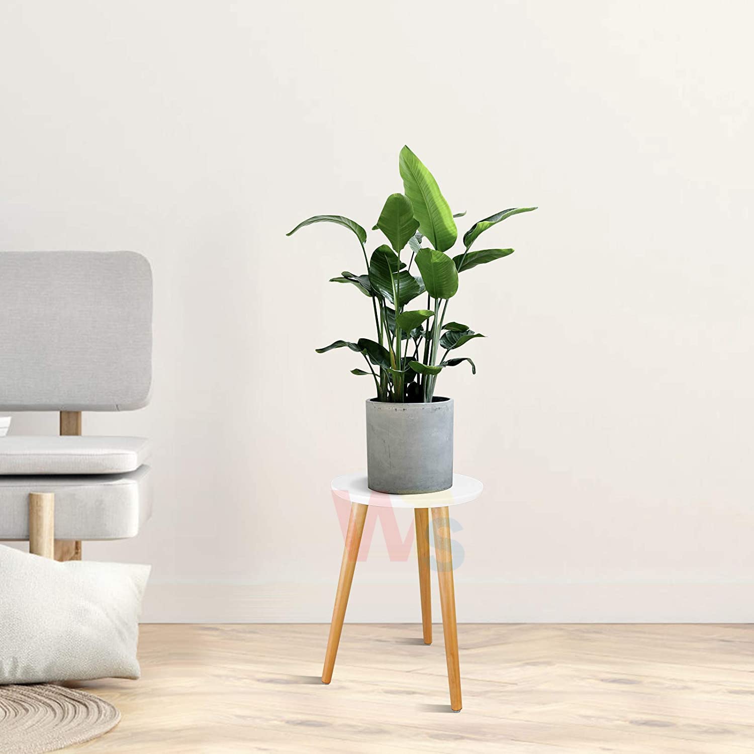 Welltrade Shoppee Wooden Round Coffee Table, End Table, Plant Stand/Table, Side Table,Corner Table for Living Room, Bedroom, Balcony and Office etc. (White, Large) (B0BBCGKTMH) Amazon Price History, Amazon Price Tracker
