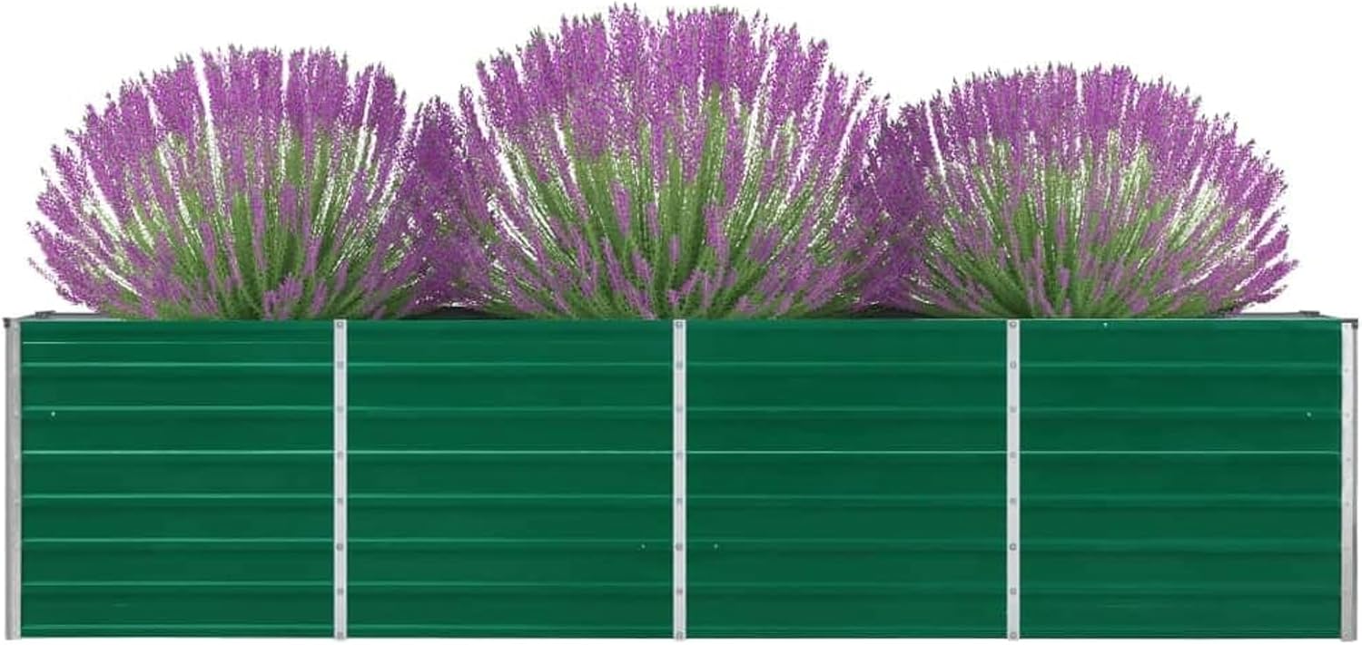Durable Galvanized Steel Raised Bed Planter - Large, Deep, Easy Assembly, Safety Edges