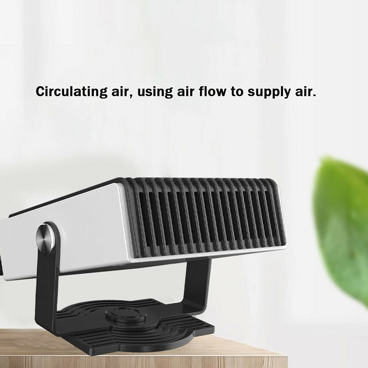12V 300W Réchauffeur de ventilateur de voiture, TOTMOX Portable 2-en-1 Ventilateur de chauffage et de refroidissement rapide Dégivreur de pare-brise avec poignée et allume-cigare Blanc
