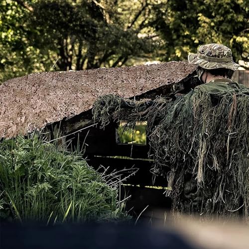 NEWFUN Filet de Camouflage Militaire,Filet Camouflage 6x4M pour la Chasse, Le Camping, Les forêts et Autres scénarios, décoration extérieure Filet de Camouflage CS – vue 3