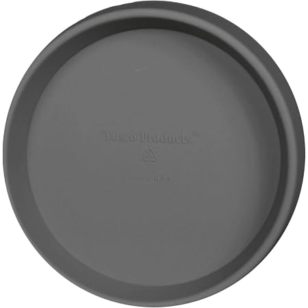 Tusco TR22BK Runder Blumentopf Mit Untersetzer In Schwarz – Robuster Outdoor-Pflanzkübel