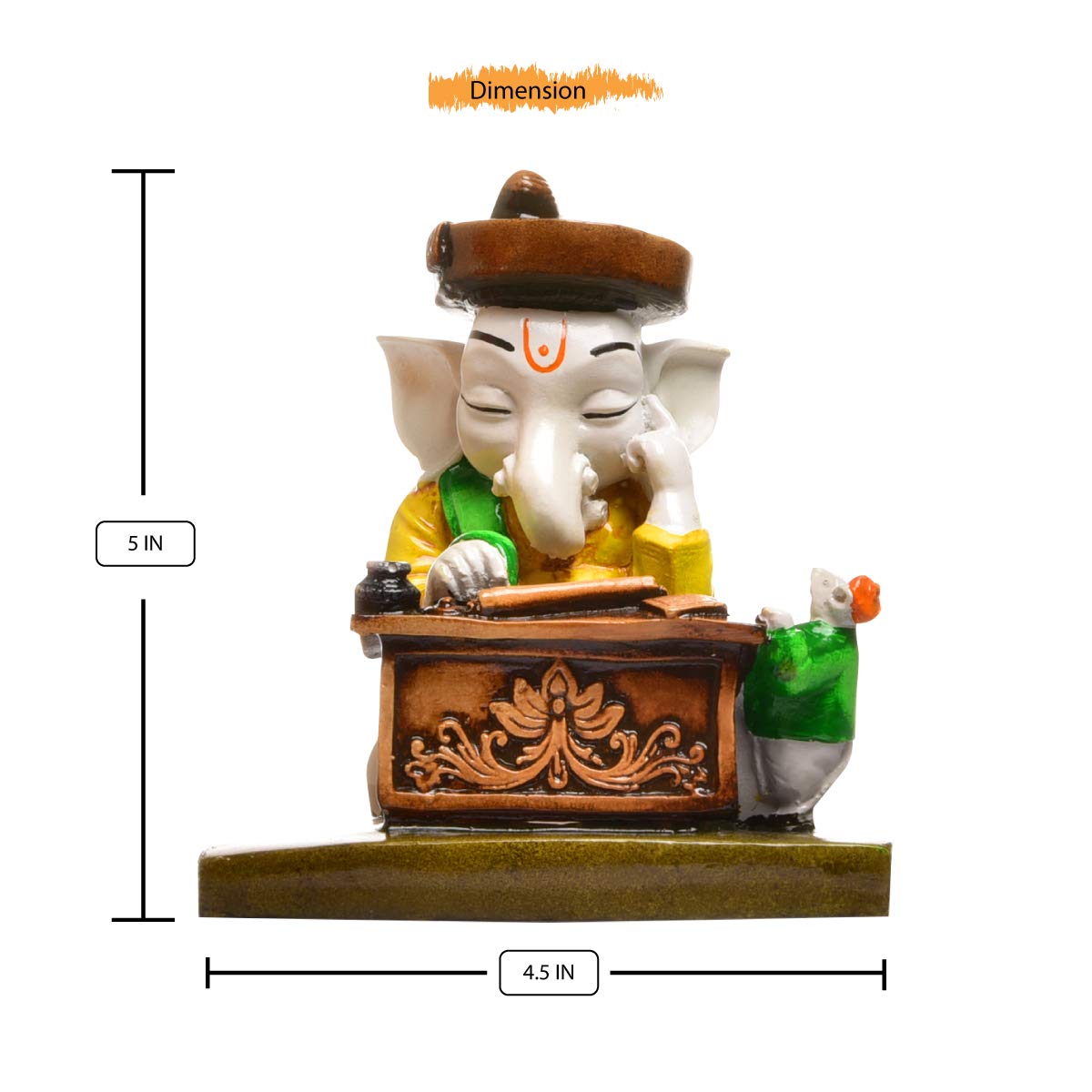 Karigaari India Ganesha Reading Book - Yellow & Brown - Image 3 thumbnail