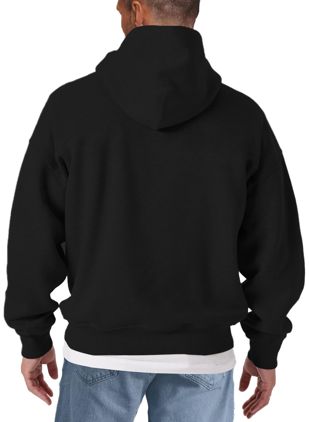 MAKAYA Felpa Hip Hop con Cappuccio Motivo Cuffie Anni 80 e 90 Outfit Festival Pullover Uomo Hoodie