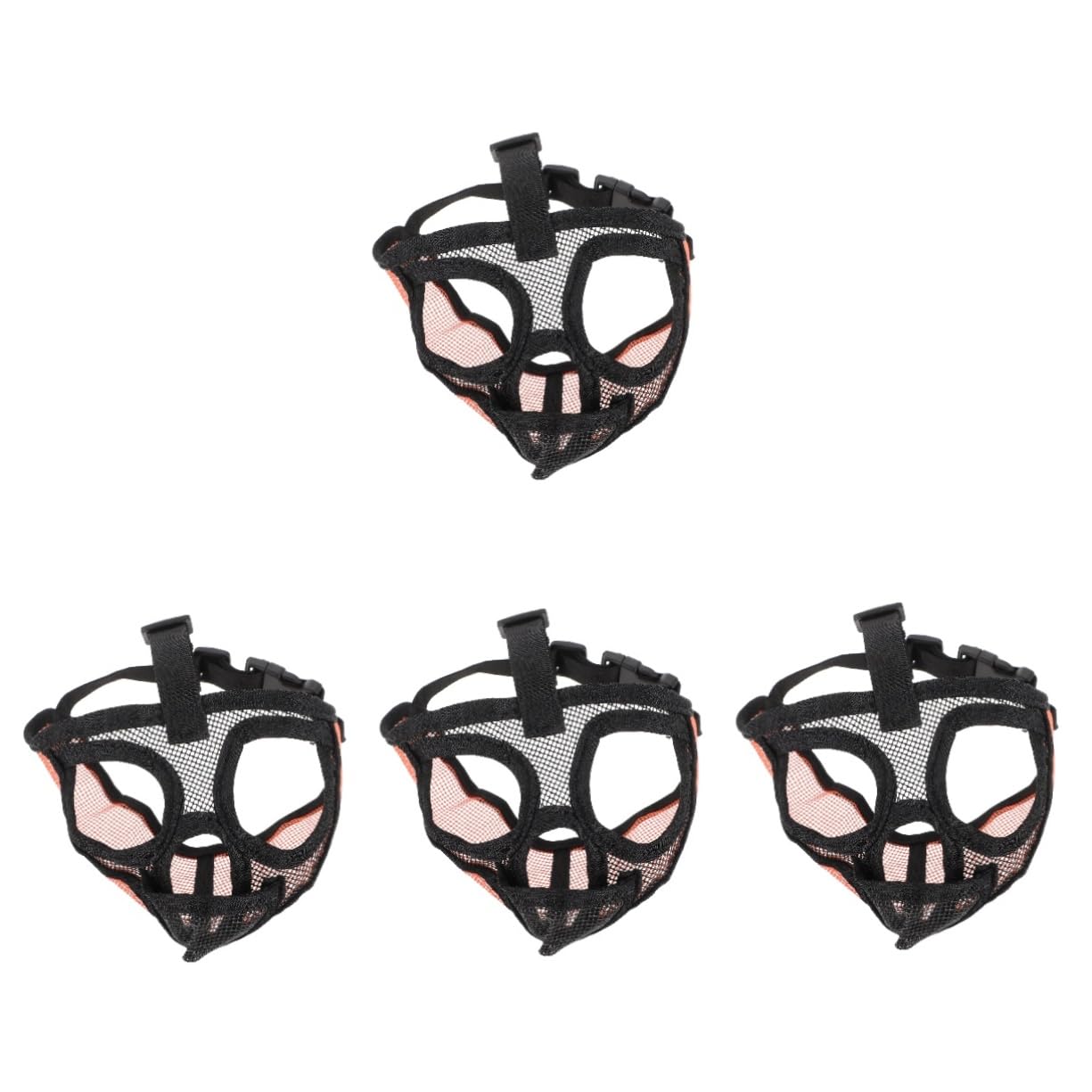 Sosoport 4pièces Muselière Respirante pour Chien Muzzle Anti-aboiement Et Anti-Morsure pour Chiens De Toutes Accessoire Pratique Et Confortable Matériau Résistant