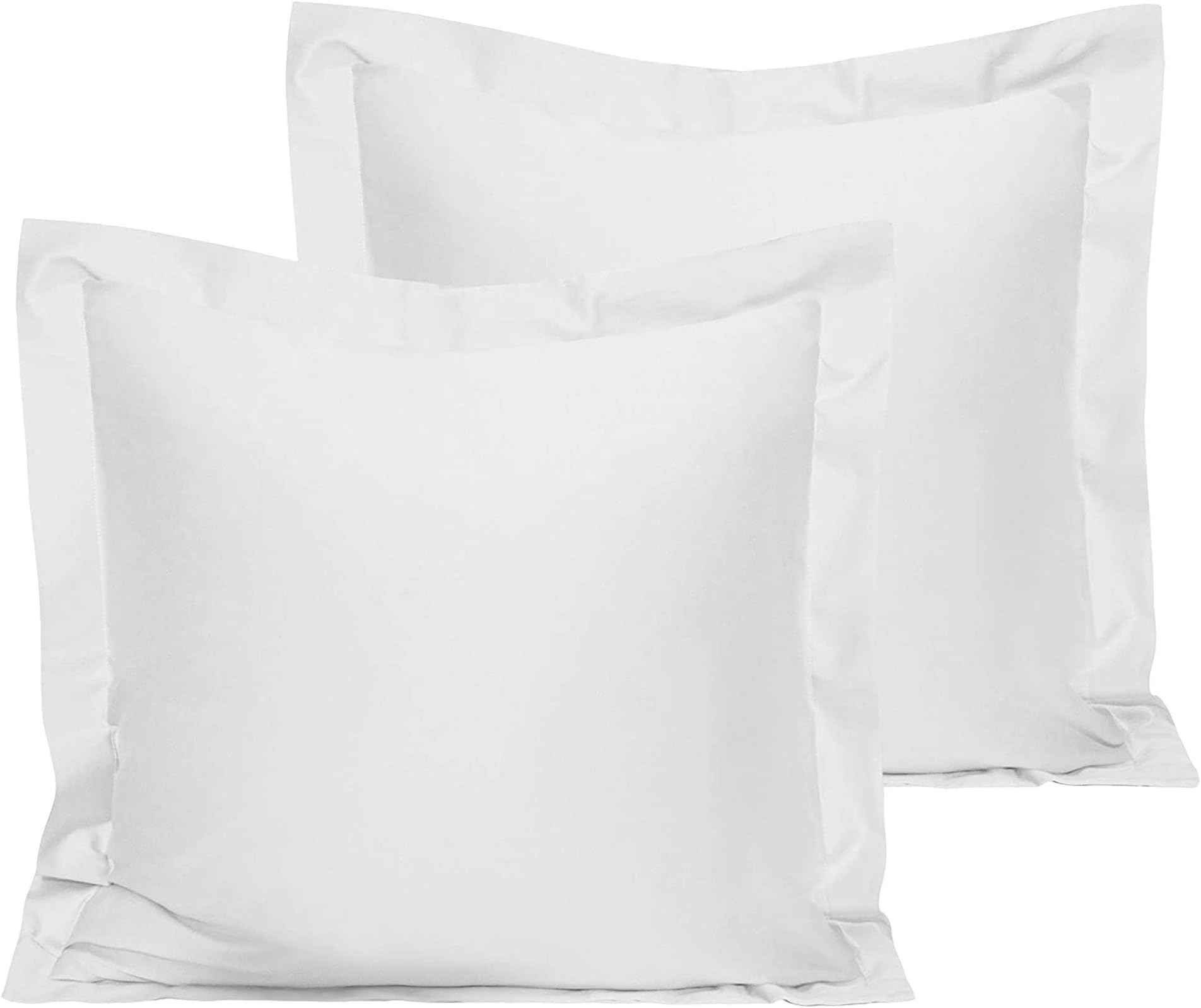 US Comfort Zone Soft Euro White Solid Pillow Shams Cover Set of 2pc - Luxury Hotel 750 Thread Count 100% Egyptian Cotton (2pc Pack, Euro Size 26x26)