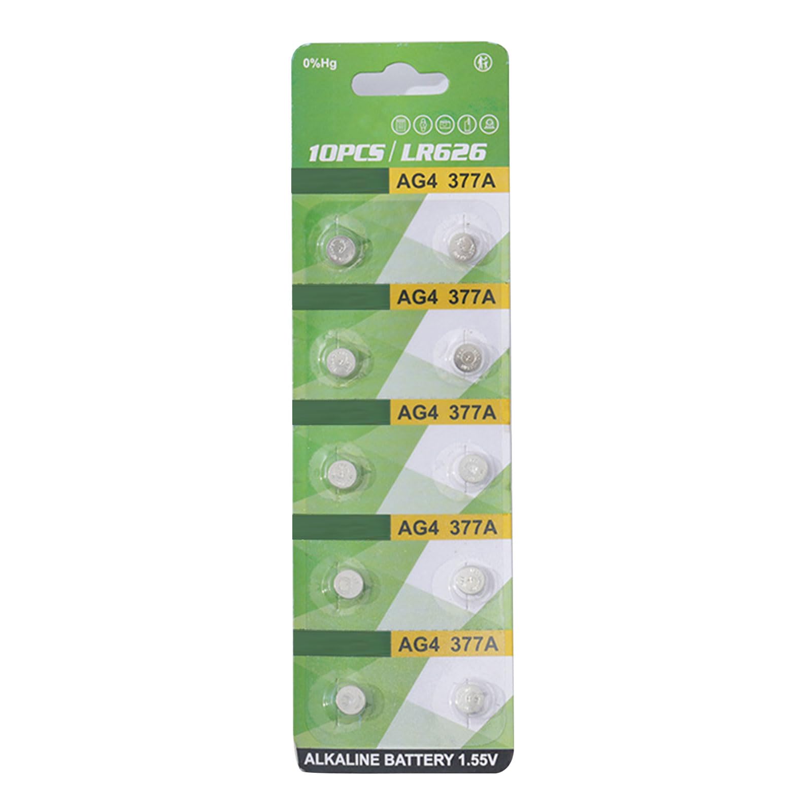 10 batterie alcaline a bottone AG1, AG3, AG4, AG10, AG13, 1,55 V, LR1130, LR41, LR44, per orologi e giocattoli 10 batterie alcaline a bottone AG1, AG3, AG4, AG10, AG13, 1,55 V, LR1130, LR41, LR44, per orologi e giocattoli