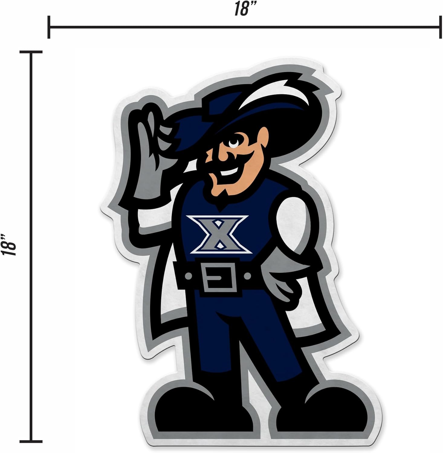 Rico Industries NCAA Xavier Musketeers Mascot Shape Cut Pennant - Home and Living Room Décor - Soft Felt EZ to Hang - Image 5
