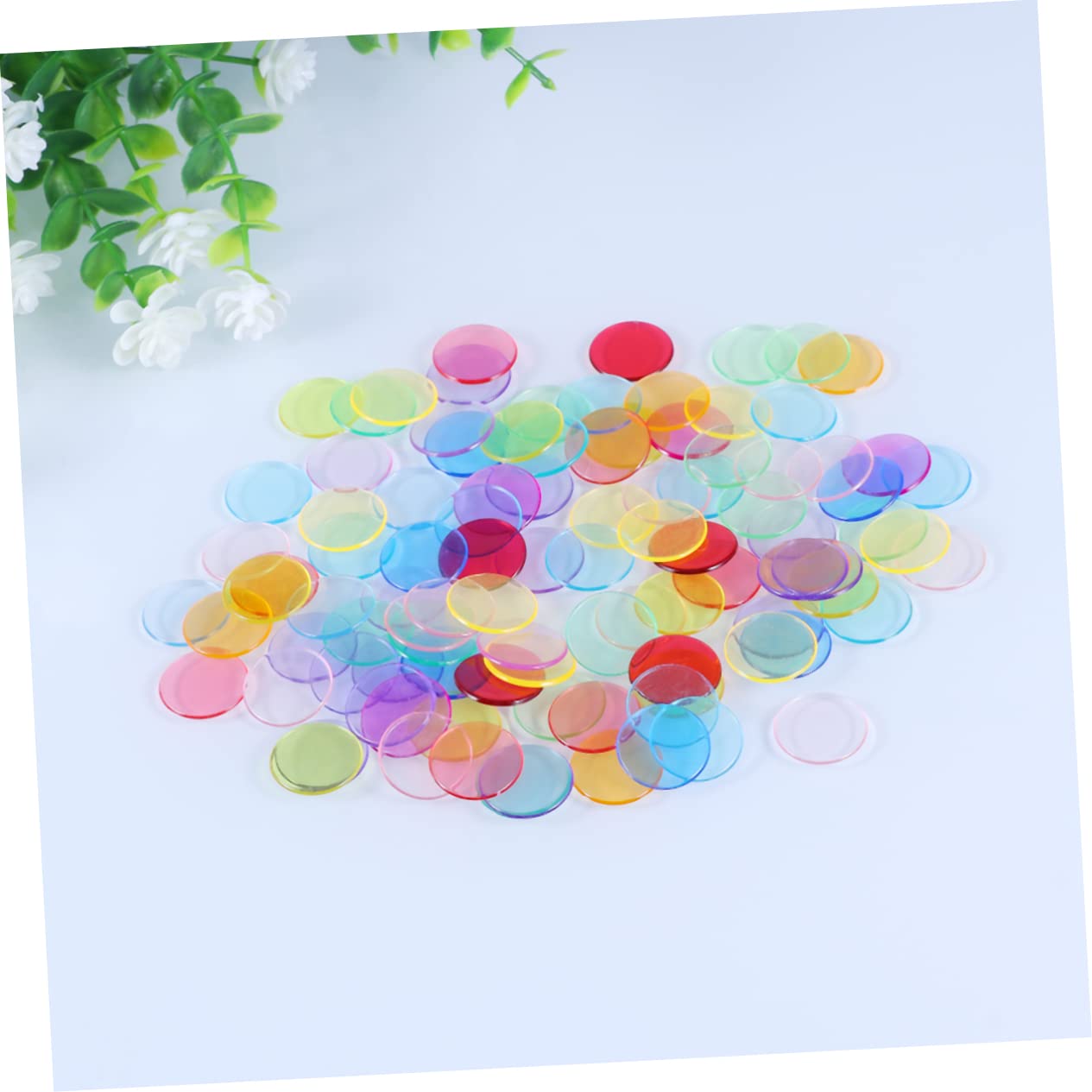 ERINGOGO 300pcs Bingo Game Plastic Chips Color Chip Pieces Smooth Plastic Bingo Supplies Boys and Girls Counting Toys Educational Set