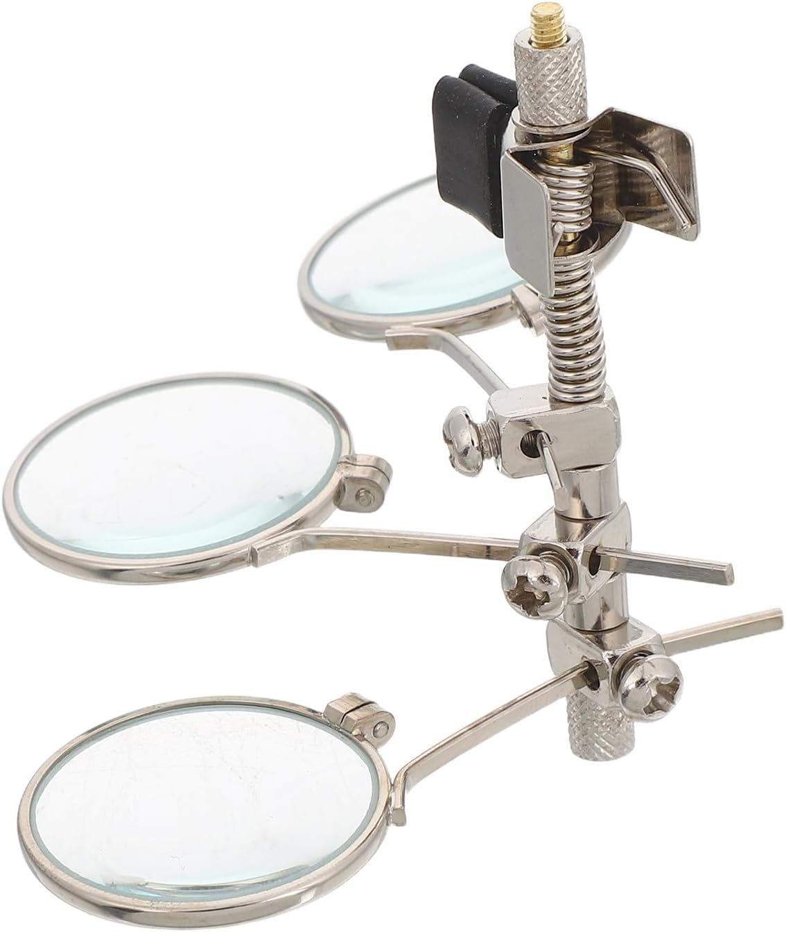 COHEALI Jeweler's Loupe Magnifier with 3 Lenses (5X 10X 15X), Clip-on Eyeglass Magnifying Glass for Watch Repair, Jewelry Making, Coin Collection and Electronics, Hands-Free Precision Loop