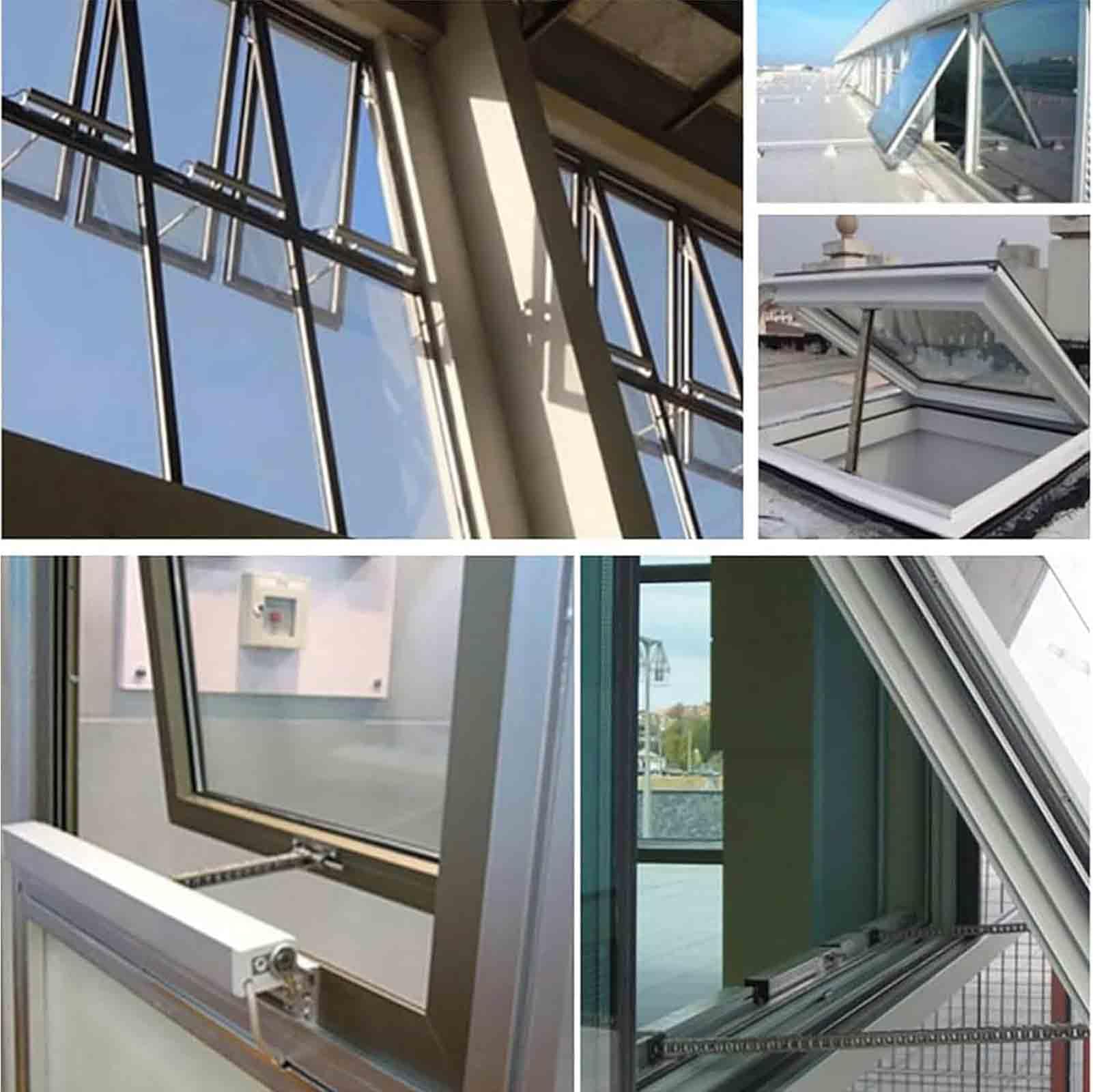 Actuador eléctrico para abrir ventanas, actuador automático de cadena para techo de tragaluz, carrera de 300 mm, con control remoto e interruptor, 24 V