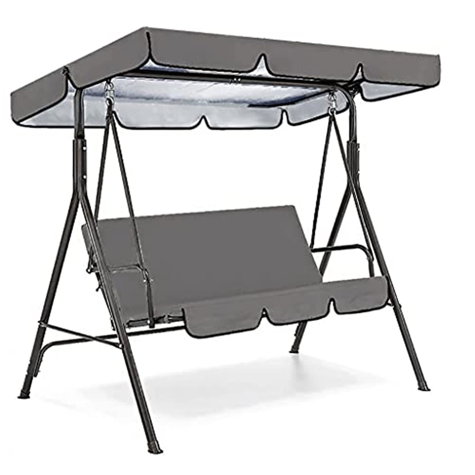 Tettuccio Di Ricambio Per Dondolo Da Giardino YFFS - Impermeabile, Anti-UV, 195x125x15cm, Colore Beige - Foto 11