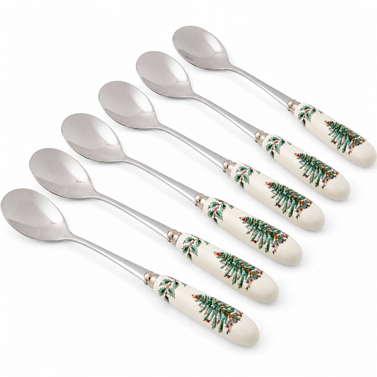 Spode Tea Spoons Boxed Set, Stainless Steel, Multi-Colour, Set of 6