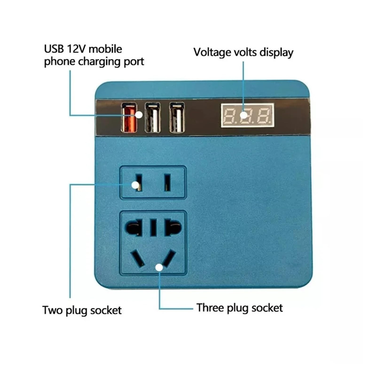 Convertidor Adaptador Batería Litio 120W Banco Energía Inversor 18V-20V A 110V-220V Transformador Inteligente Multifunción para Hogar Trabajo Al Aire Libre inversor