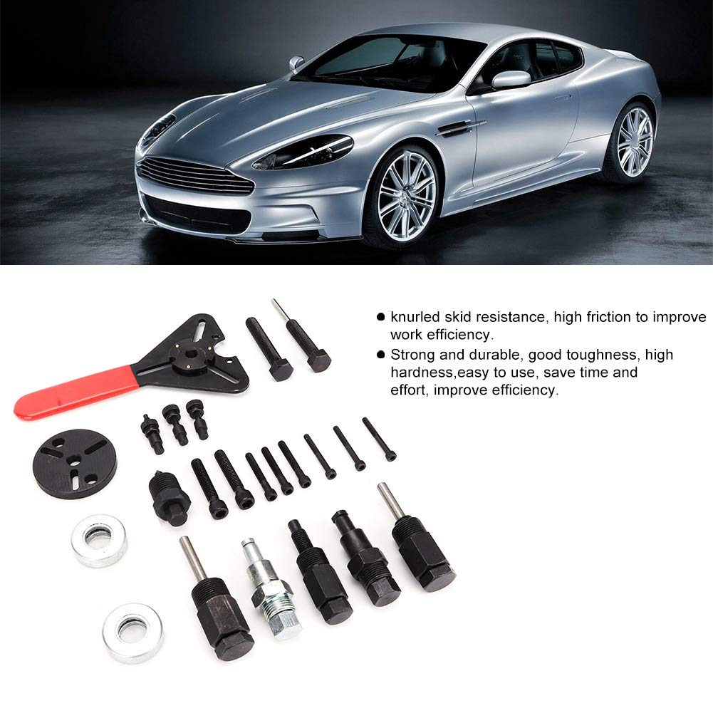 23 Piece Auto AC Compressor Clutch Remover Tool Kit, Hub Puller Service Tools for Compressor Clutch Installation & Removal