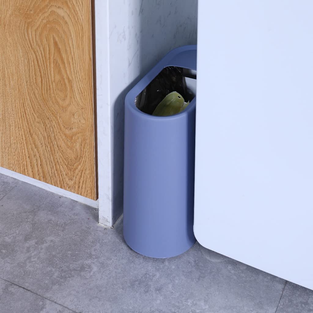 CMLLING Cestino per rifiuti rettangolare da 12 litri, in plastica, sottile, per bagno, colore: bianco