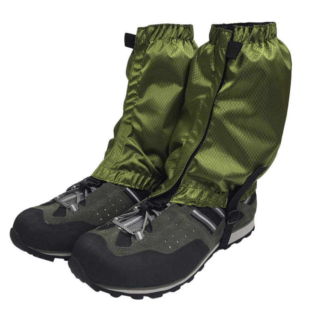 Ghette, Basso Regolabile Impermeabile Leggings Neve Stivali Protettivi Coperture, Caviglia Alta, Uomini Donne Campeggio All'aperto Escursionismo Trekking Caccia Army Green