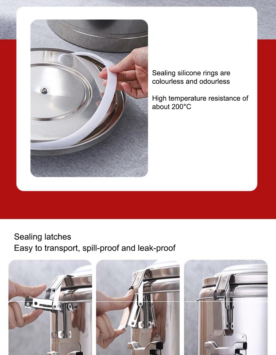 Dispensador Ilated Beve con grifo, perfecto para catering, eventos de oficina y restaurantes, portátil y fácil de limpiar