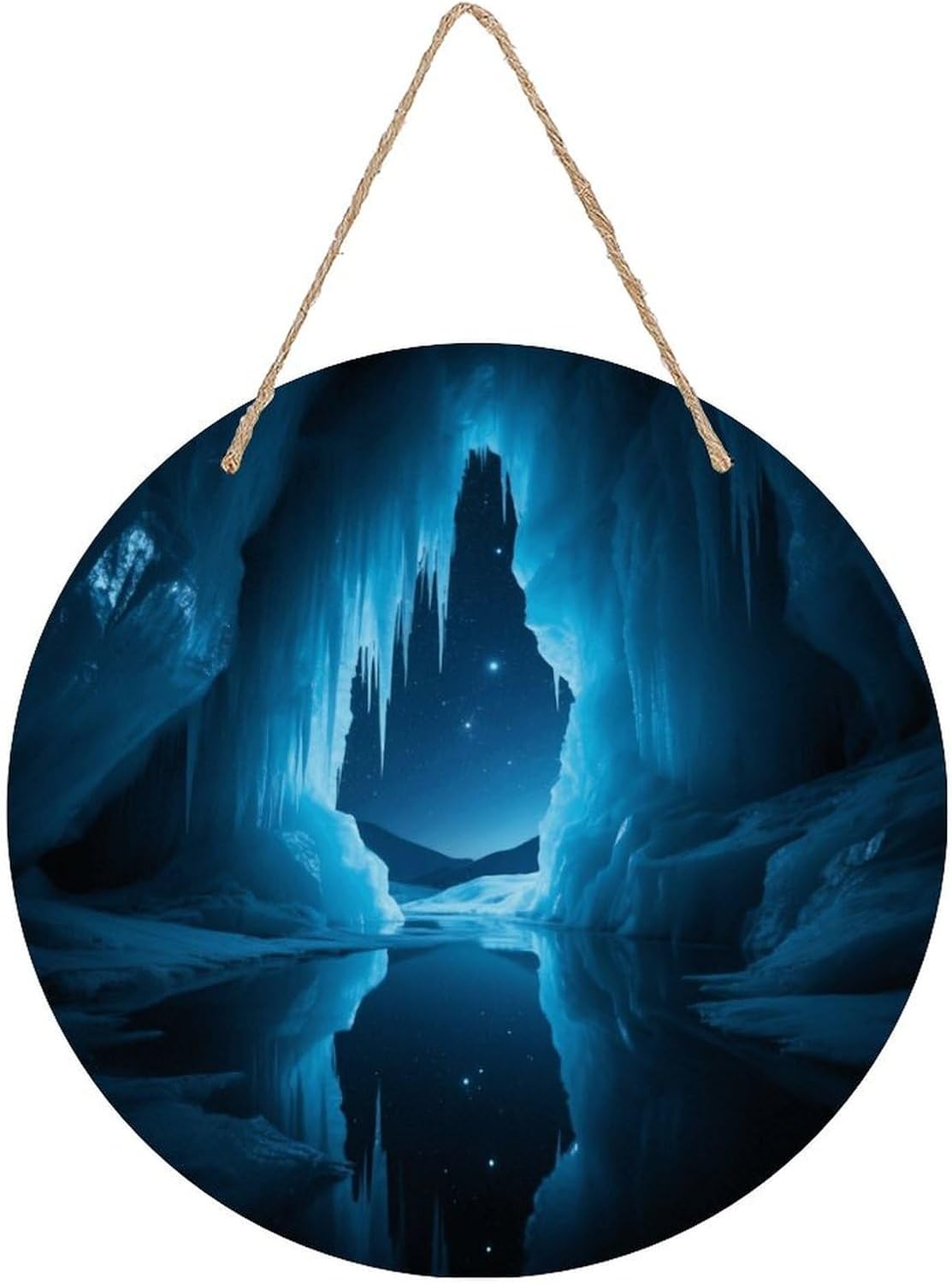 Starry Sky Glacier Cave Painting Wood Painting
