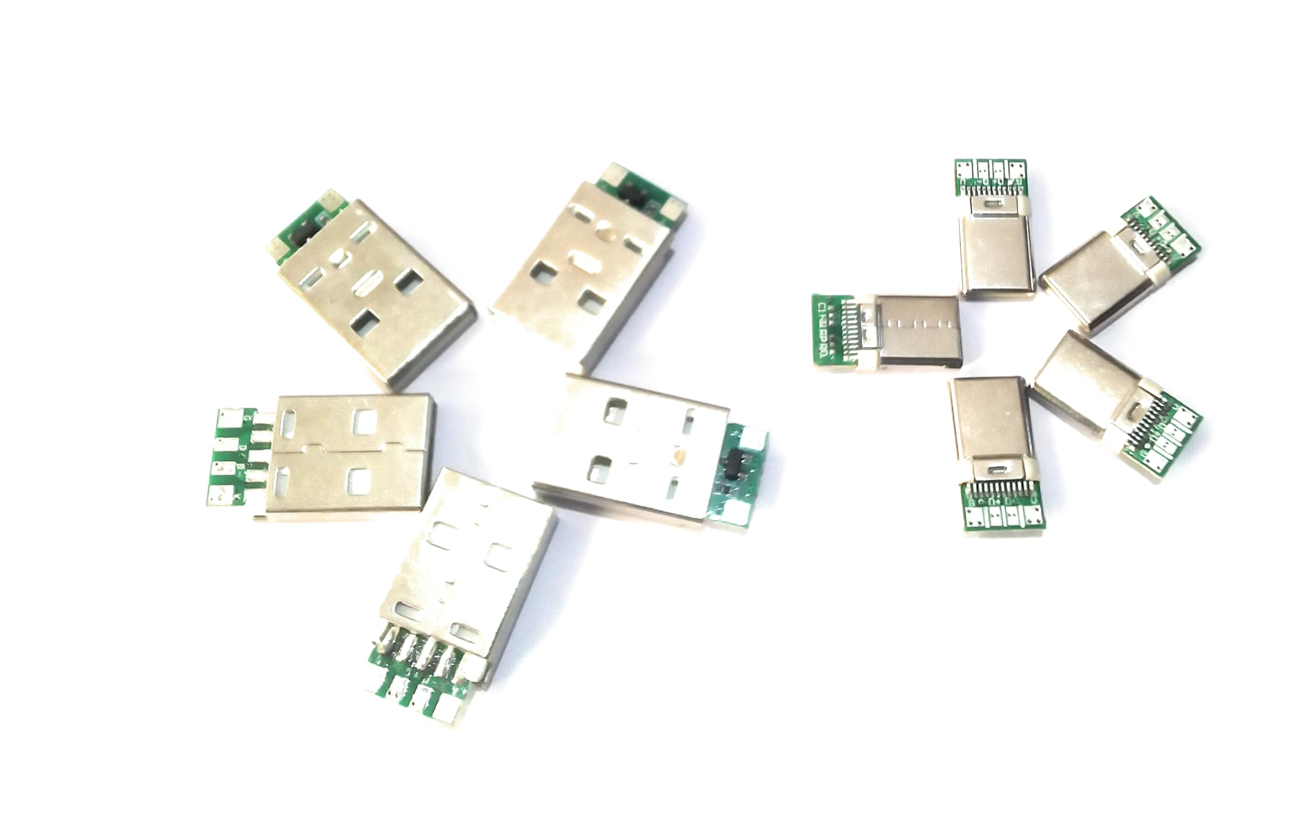 CRAFT WORLD C - Type Male USB Port Card, Plug, Socket, 4 -Pin USB Male Type A Plug Module Solder Connector (Pack of 5+5) Type C Male & Female Plug & Socket Connector SMT Type with Pc Board-picture-11