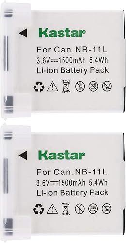 Kastar paquete de 2batería de repuesto para Canon NB-11L NB11L y Canon PowerShot A2300A2400A2500A2600A3400A3500A4000IS ELPH 110115130320340HS IXY