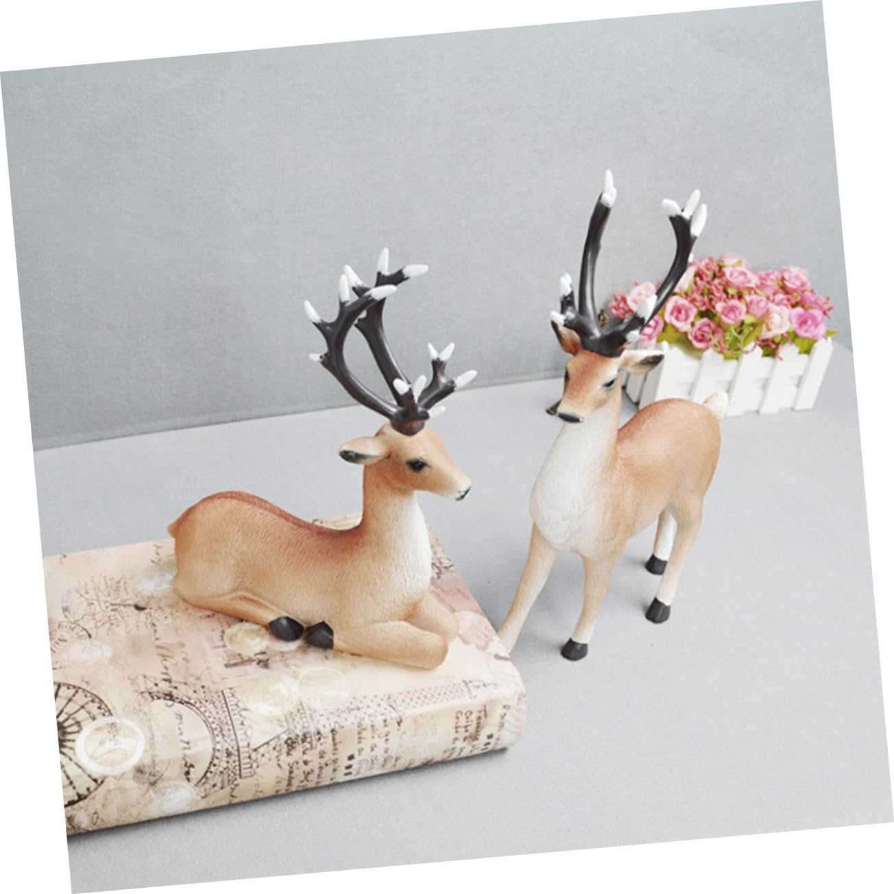 TOPBATHY Elchfiguren aus Kunstharz Tischdeko Elch Tier-Ornament Dekoration für Zuhause Geschenkidee für Freunde