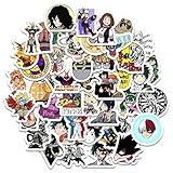 ▲Anime Aufkleber SGOT Anime Aufkleber, Wasserdicht Vinyl Stickers, Anime Decals für Auto Motorräder Gepäck Skateboard Laptop, Große Sammlung von Japanischen Anime(50 STK My Hero Academia B)