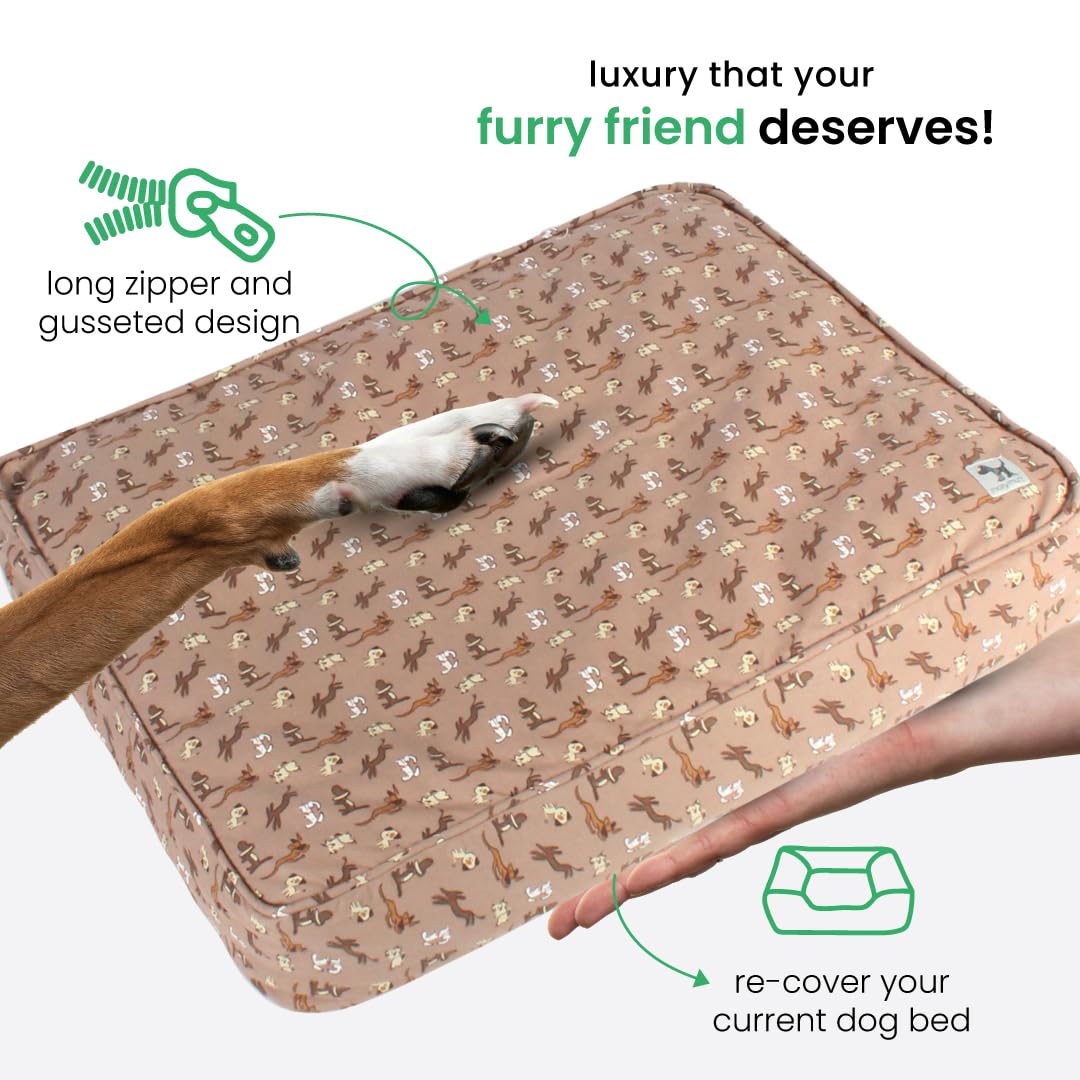 Molly Mutt Copriletto per cani da medio a grande, stampa Daysleeper - Misure 68 x 91 x 12,7 cm - 100% cotone - Durevole - Traspirante - Sostenibile - Lavabile in lavatrice