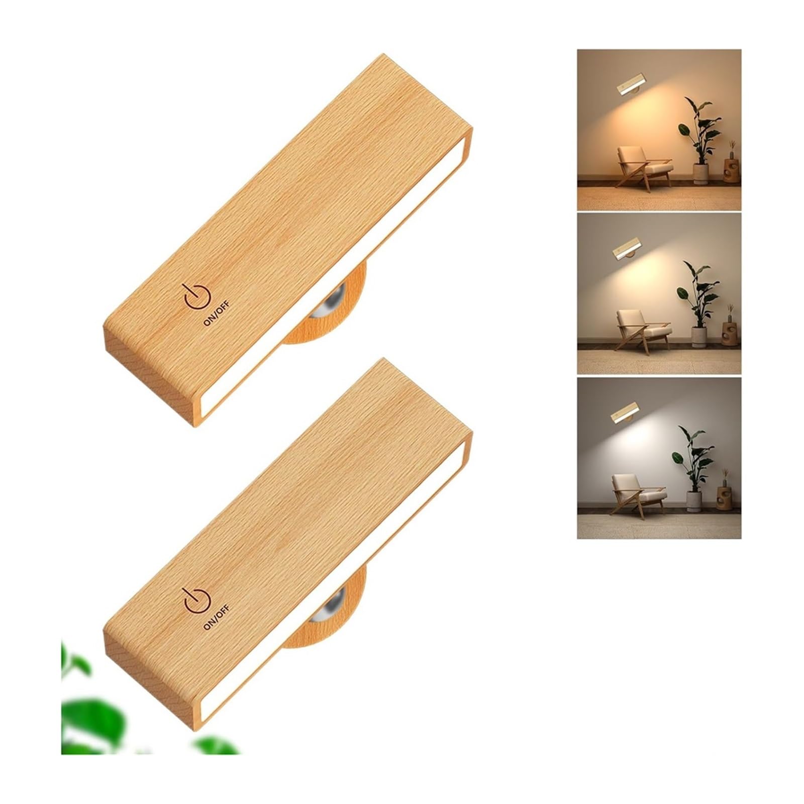 Lampa ścienna LED Przenośna lampka do czytania LED typu C, ładowalna, sterowana dotykiem, naturalna biel, sypialnia balkonu, korytarza