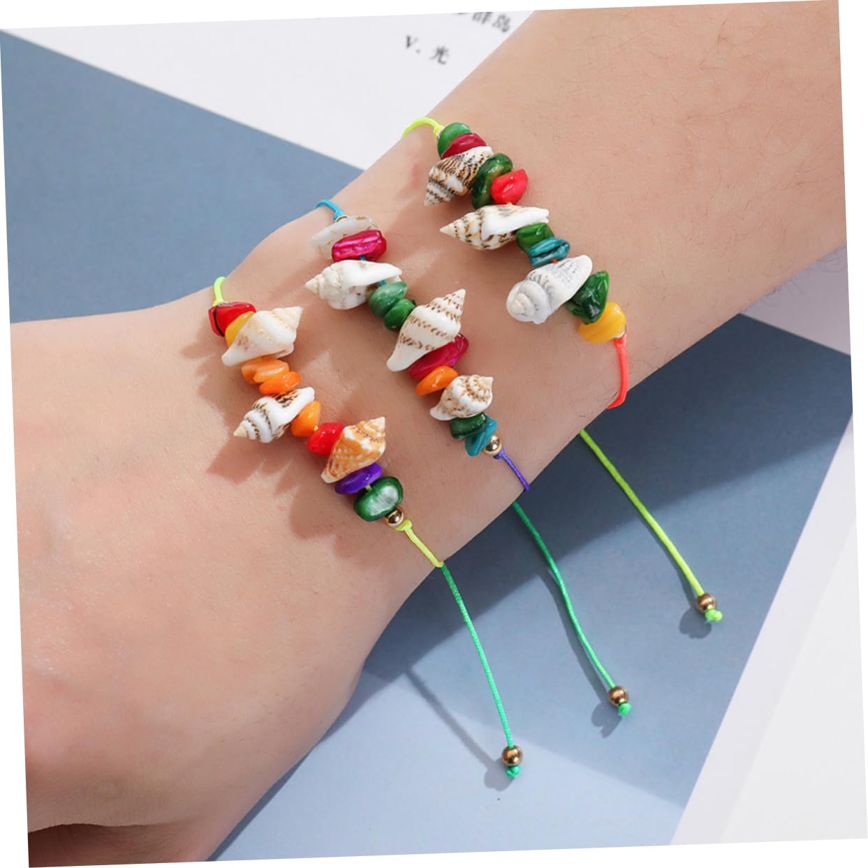 GALPADA 48piezas Pulsera De Concha y Tobillera De Playa Joyería Bohemia Para Mujeres y Niñas Accesorios De Verano