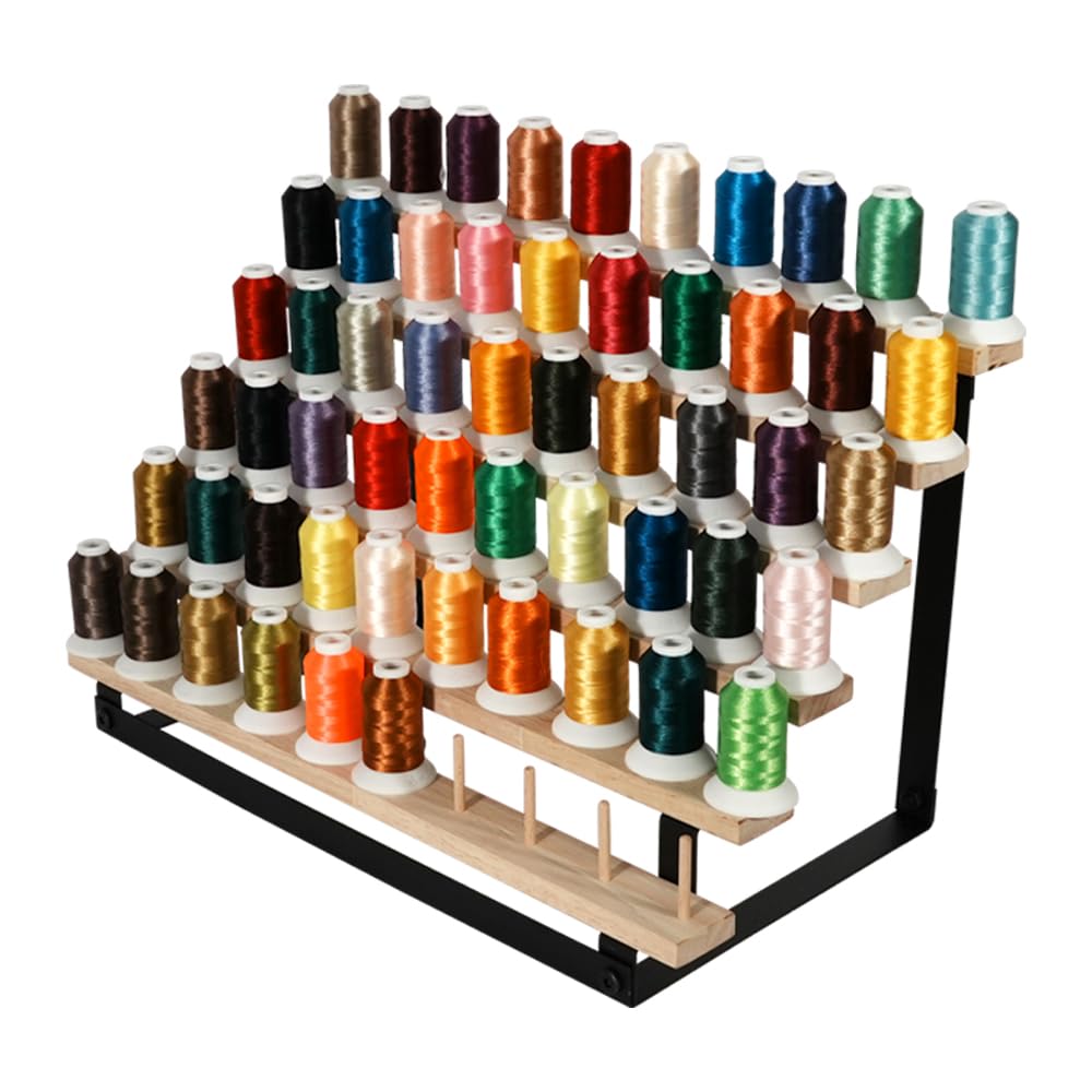 Amazon.com: J JACKCUBE DESIGN 60 Spools Thread Rack Holder Organizer ...