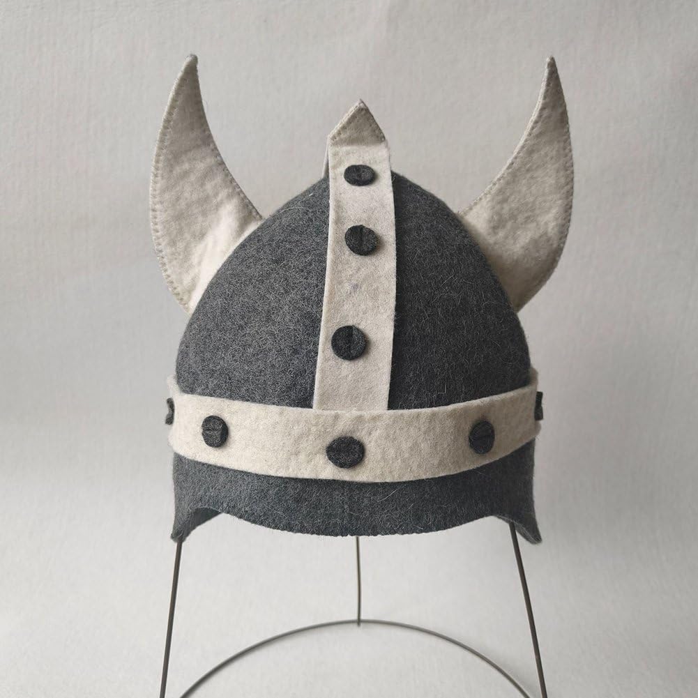 Chapeau De Sauna Viking en Feutre De Laine pour Sauna Finlandais, Hammam
