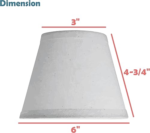 Miniatura 6 de Aspen Creative 51004 Empire - Lámpara de araña con clip, pantalla de jacinto de agua, 3 pulgadas superior x 6 pulgadas inferior x 4-34 pulgadas de