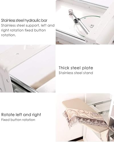 Miniatura 5 de Tabla de planchar plegable y giratoria, para guardar en el gabinete, estación de planchado para el hogar, apartamento, color beige