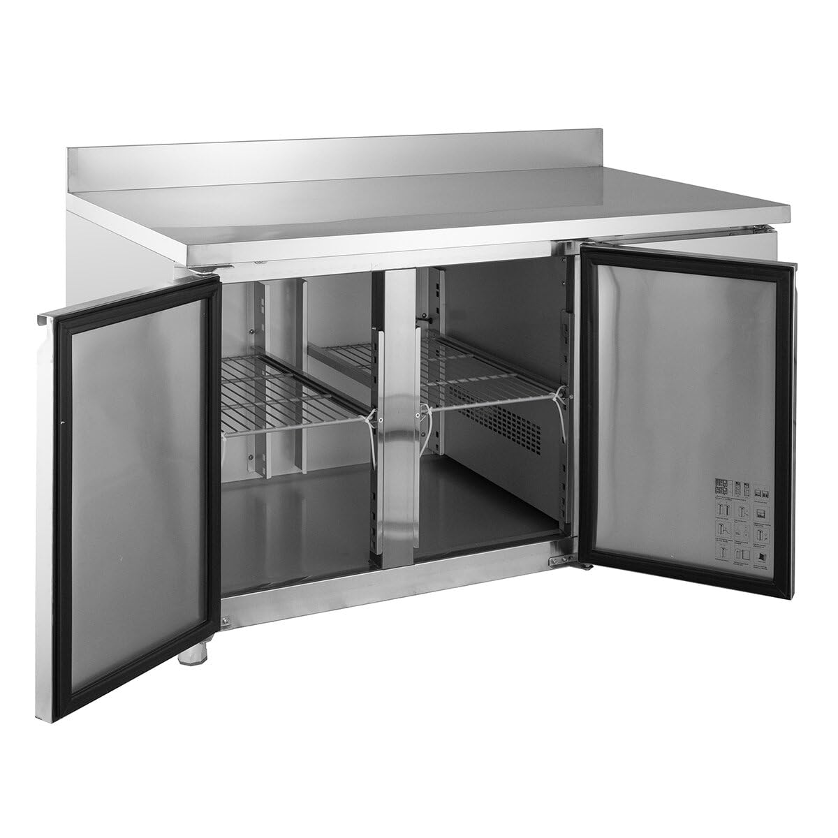 GastroHero Table réfrigérée ECO 2/0 avec dosseret - GN 1/1 | CHR Fournitures de la restauration