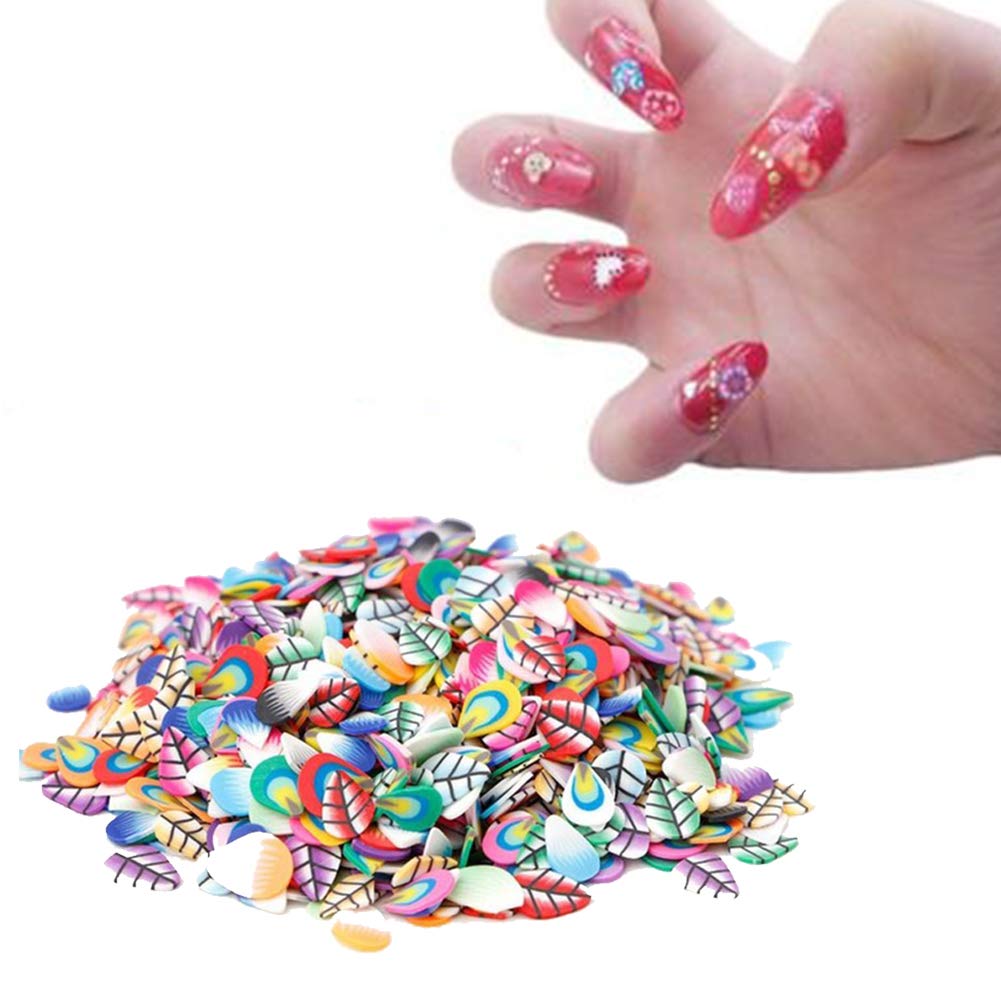 1000 Pcs/Sac 3d En Pâte Polymère Tranches Minuscule Fimo Fruit Roue Nail Art Bricolage Designs Décorations Roue Nail Art