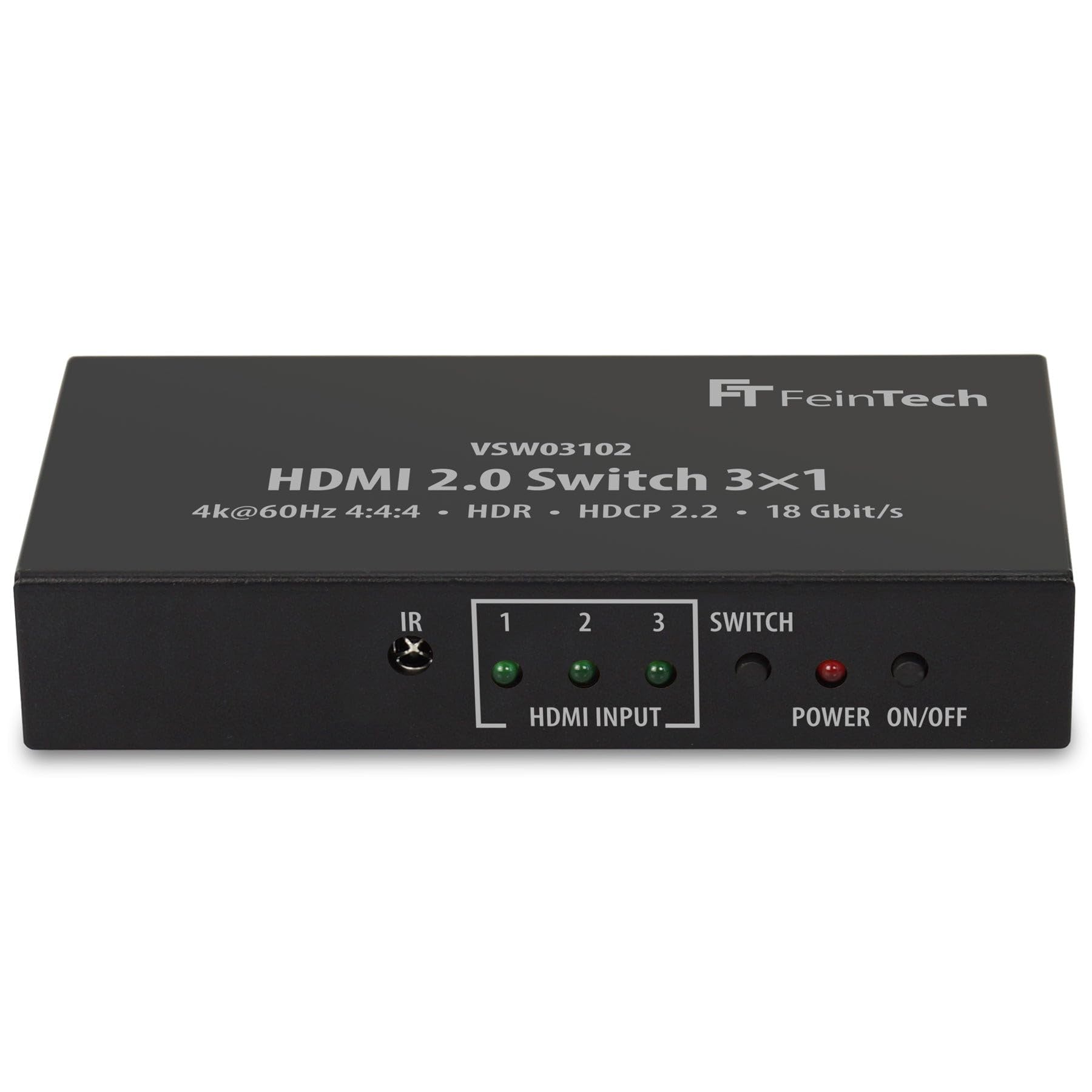 FeinTech VSW03102 HDMI Switch 3 In 1 out | 4K 60Hz | Auto-Switching