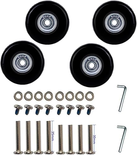 Miniatura 4 de LOTOWELZON Juego de 4 ruedas de repuesto de equipaje de 1.969 in con rodamientos de 0.24 pulgadas ABEC 608zz para maletas y patinaje en línea al
