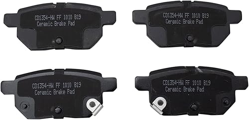 Miniatura 7 de TRQ Kit de pastillas de freno trasero y rotor, kit químico de freno, pastillas de freno Rotor de freno de cerámica compatible con Scion tC 2011-2016