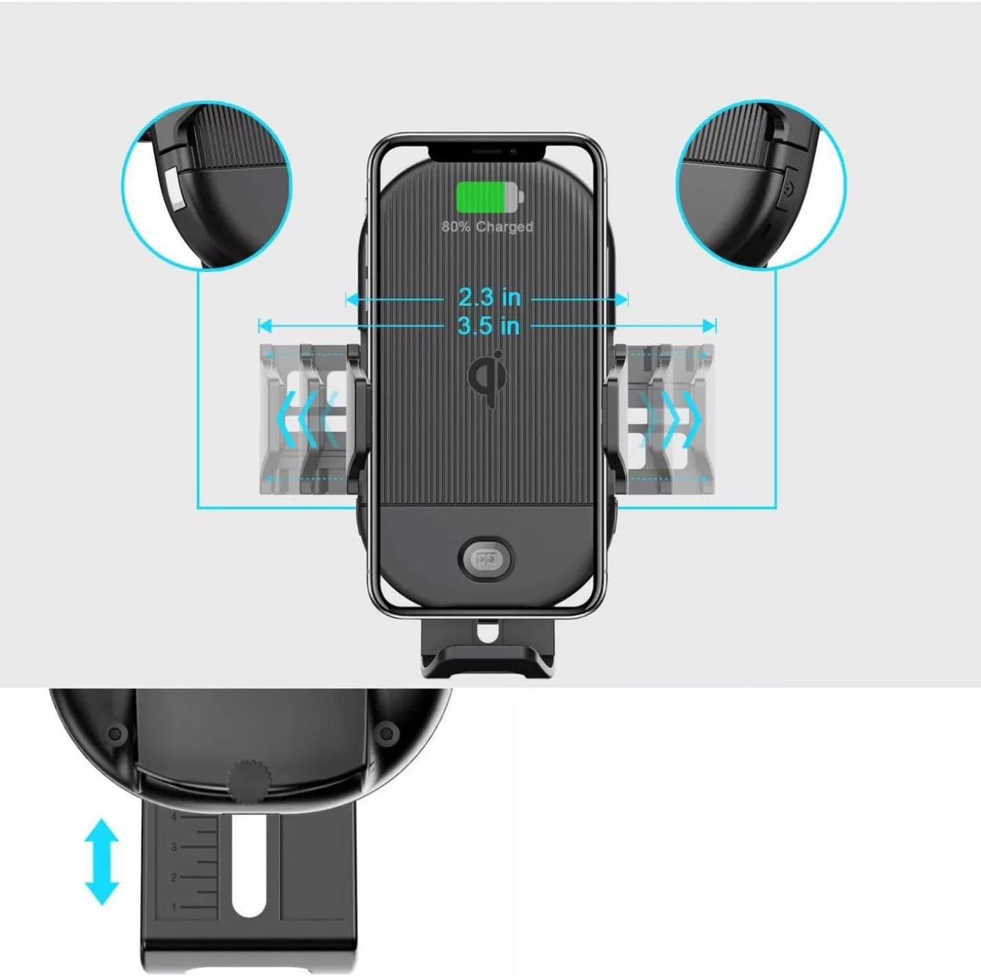 Selna Car Wireless Charger Mount Air Vent Holder Compatible with Motorola Moto G Stylus 5G (2025), Fast Charge Cradle Dock Auto Sensor 10W and 7.5W