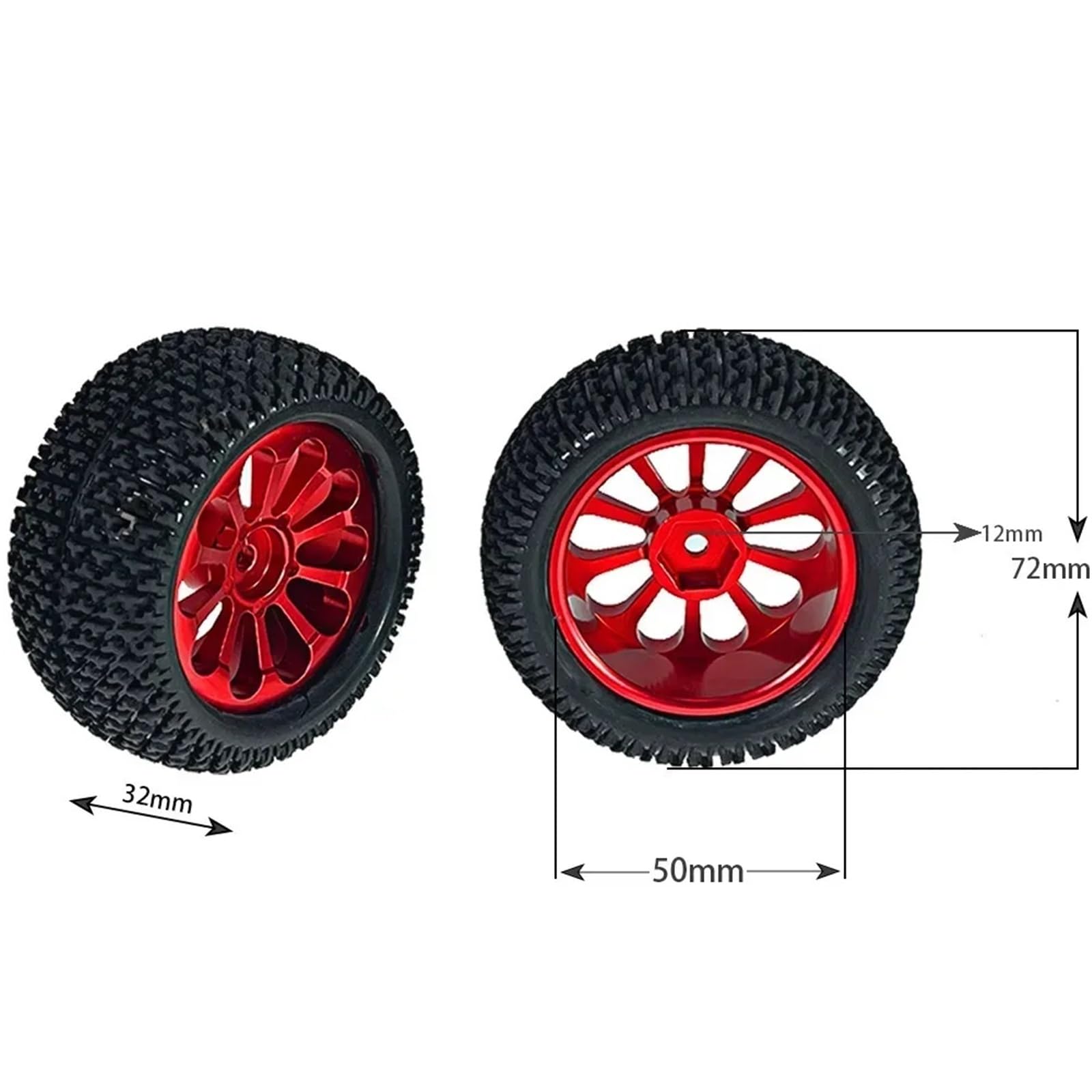 Composants ModèLe Rc pour MJX 16207 16208 14210 1/10 1/12 1/14 1/16 1/18 RC Voiture Jantes en Métal Pneus pour Roues Rallye Mise À Niveau Modifier Les Pièces Décoration