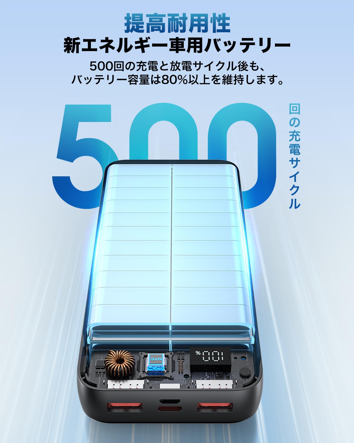 Amazon | モバイルバッテリ【30000mAh大容量&22.5W/PD20W】 急速充電