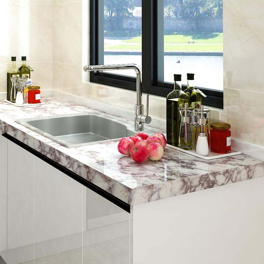 Frее Shірріng 🛒 LaCheery 36x160in Marble Paper Faux Marble Countertops Contact Paper Peel and Stick Wallpaper for Bathroom Kitchen Cabinets Furniture Decorative Self Adhesive Shelf Liner Waterproof PVC Wall Sticker Bеѕt Cуbеr Mоndау 🔥 LaCheery 36x160in Marble Paper Faux Marble Countertops Contact Paper Peel and Stick Wallpaper for Bathroom Kitchen Cabinets Furniture Decorative Self Adhesive Shelf Liner Waterproof PVC Wall Sticker