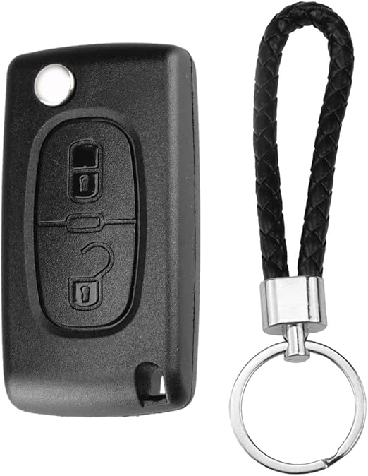 Clé Vierge 2 Boutons Pour Peugeot Citroën - Modèles 207, 308, C4, Etc. - Neuf Sous Blister