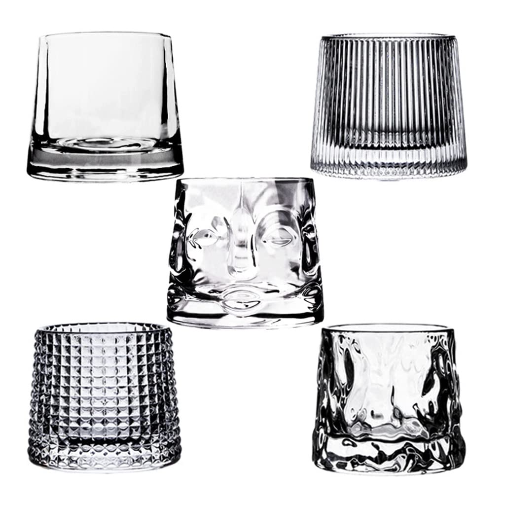 Drehbares Weinglas für Zuhause, Hotel, Weinglas für Brandy, altmodische Snifter-Tassen, Weinbecher