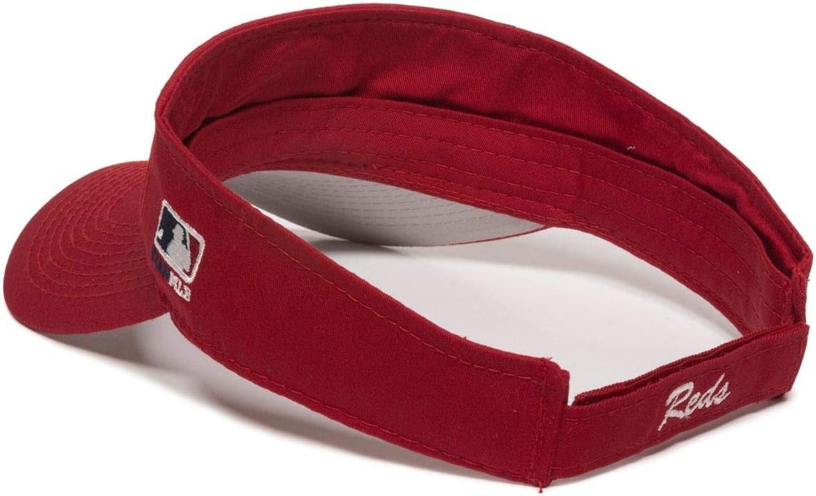 Cincinnati Reds Red Golf Sun Visor Hat Cap Adult Men's Adjustable : Sports & Outdoors