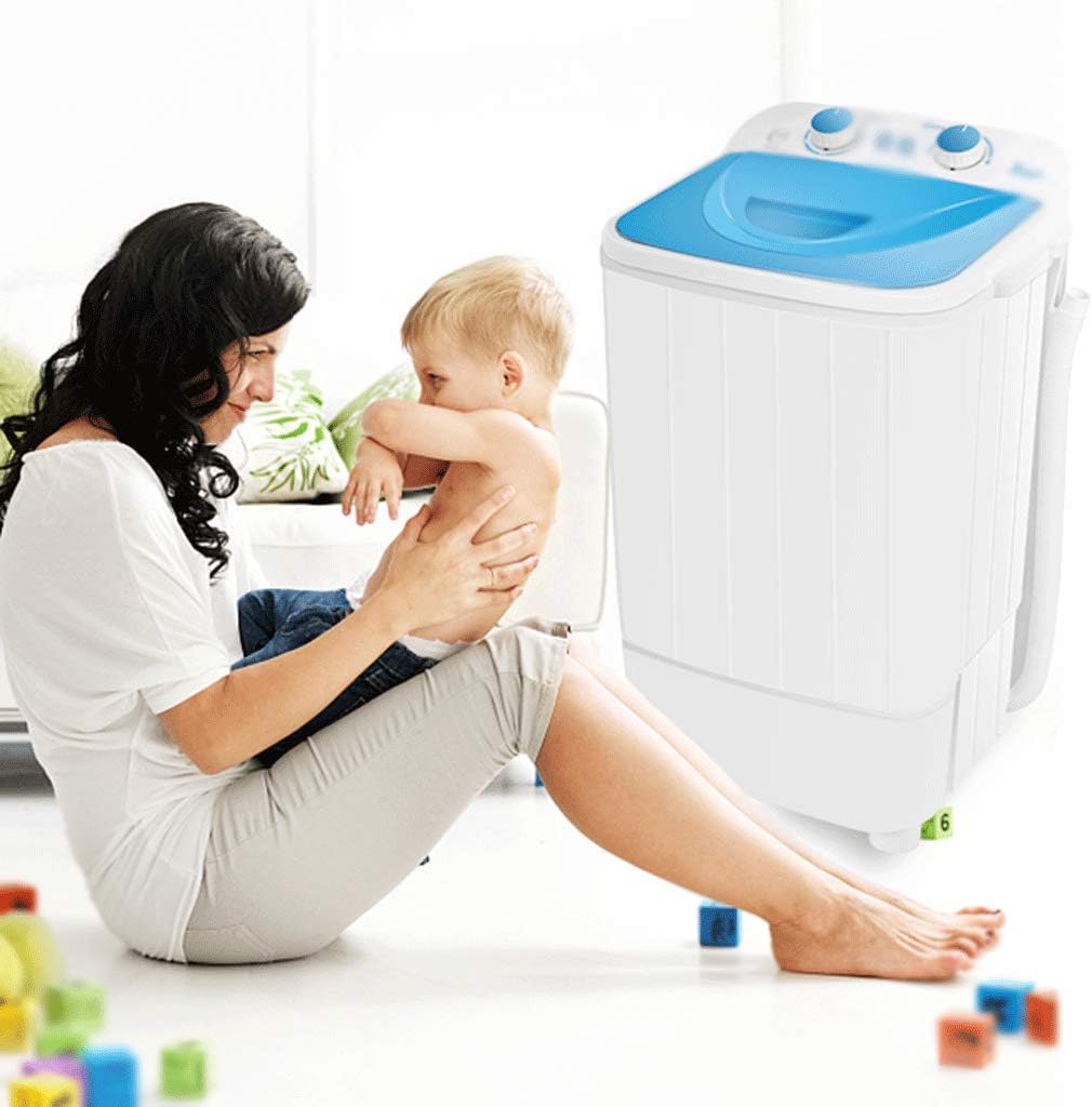 Portable Washing Machine,Semi-Automatic Laundry Washer,Washing Capacity 6KG,Low Noise and Safety,for Apartments Camping Dorms.