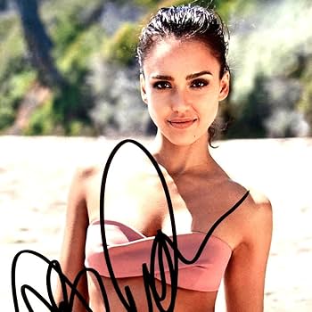 Amazon.co.jp: ジェシカアルバ 直筆サイン入り 2Lサイズ写真 Jessica