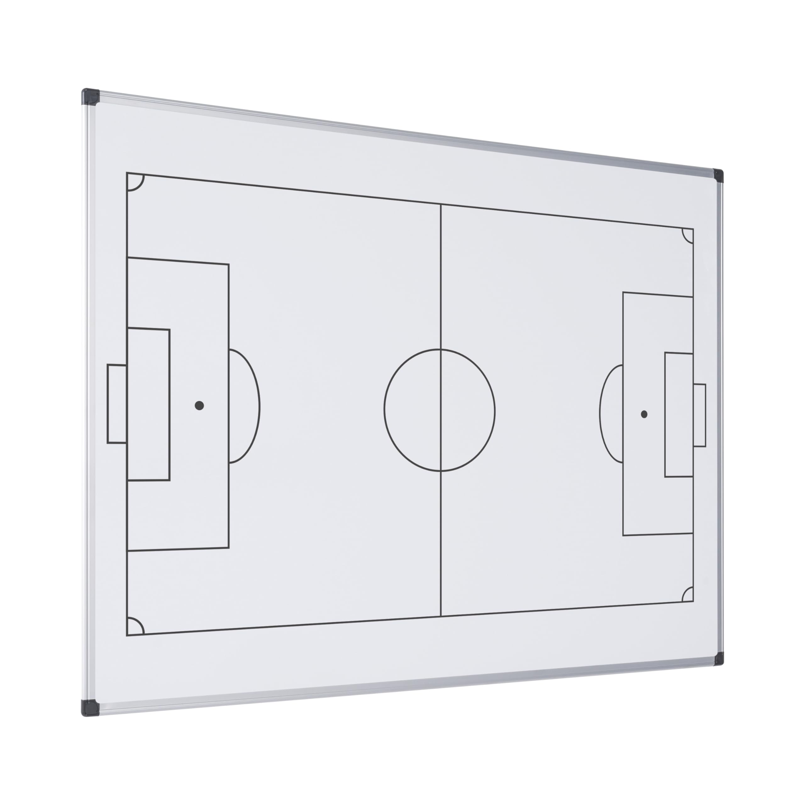 Bi-Office Maya Pizarra magnética de fútbol impresa - 600x900mm - Superficie de acero lacado con marco de aluminio